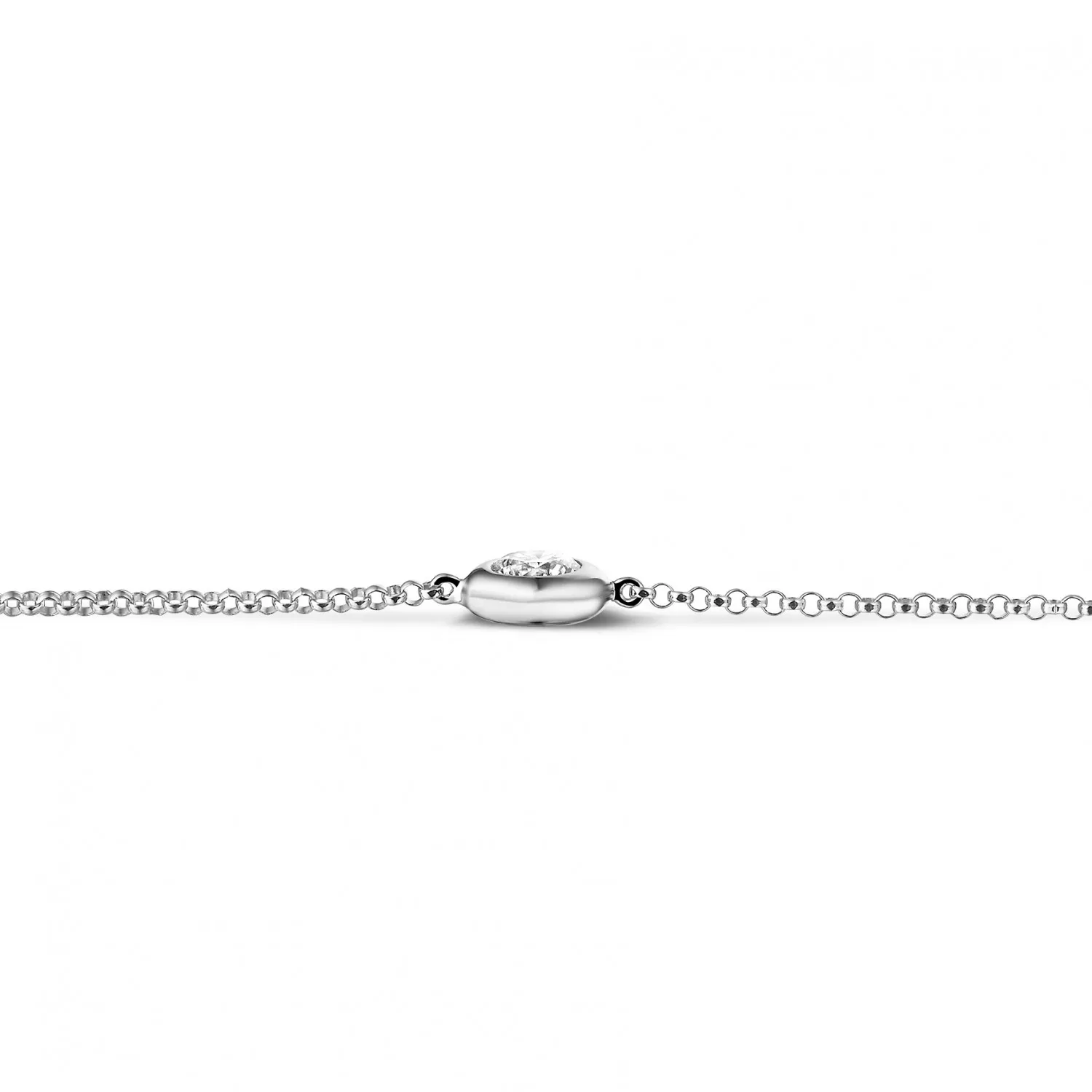0.30 quilates pulsera diamante satélite en platino 
