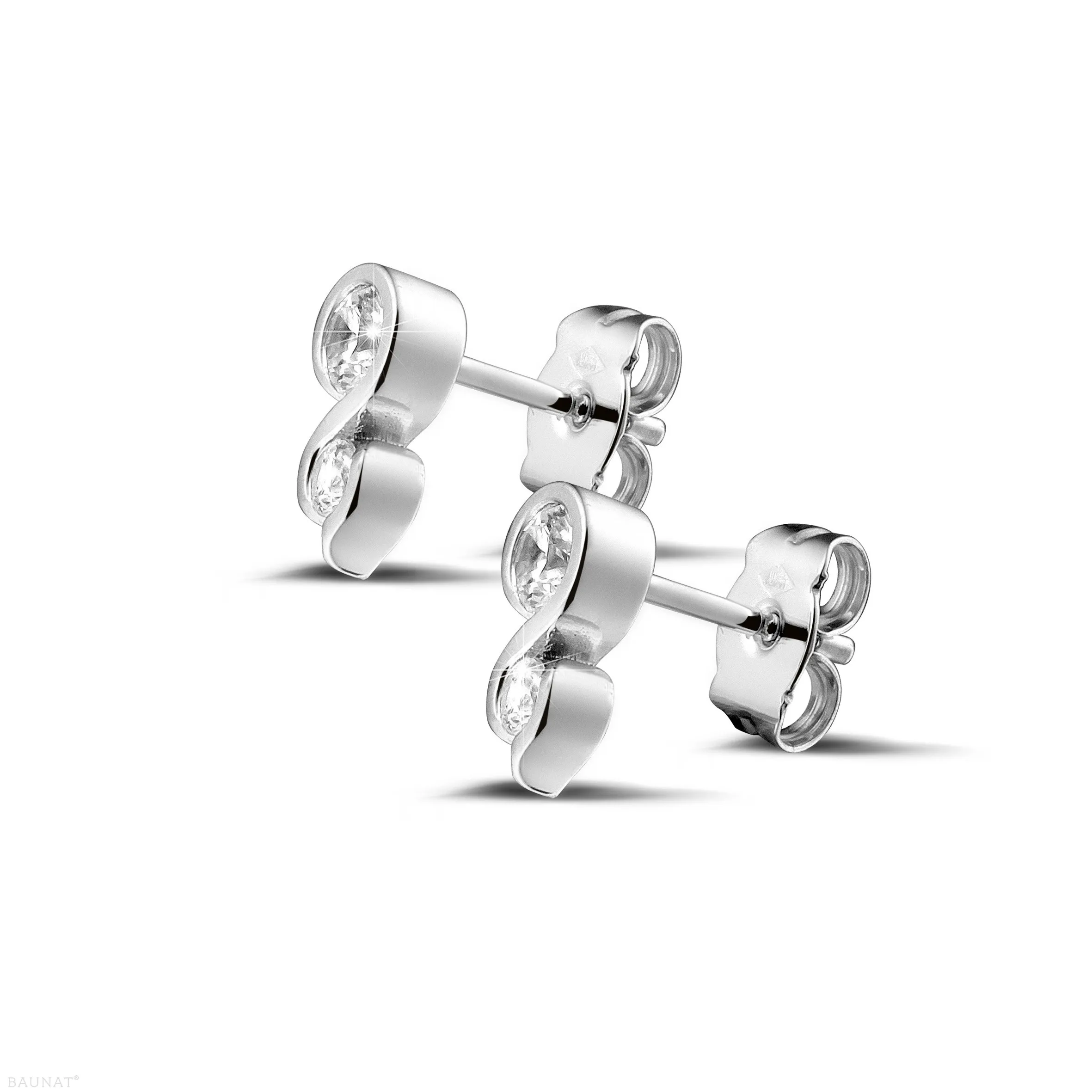 0.44 quilates pendientes diamantes en oro blanco 