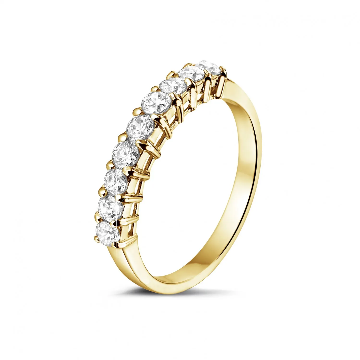 0.54 quilates alianza diamante en oro amarillo 