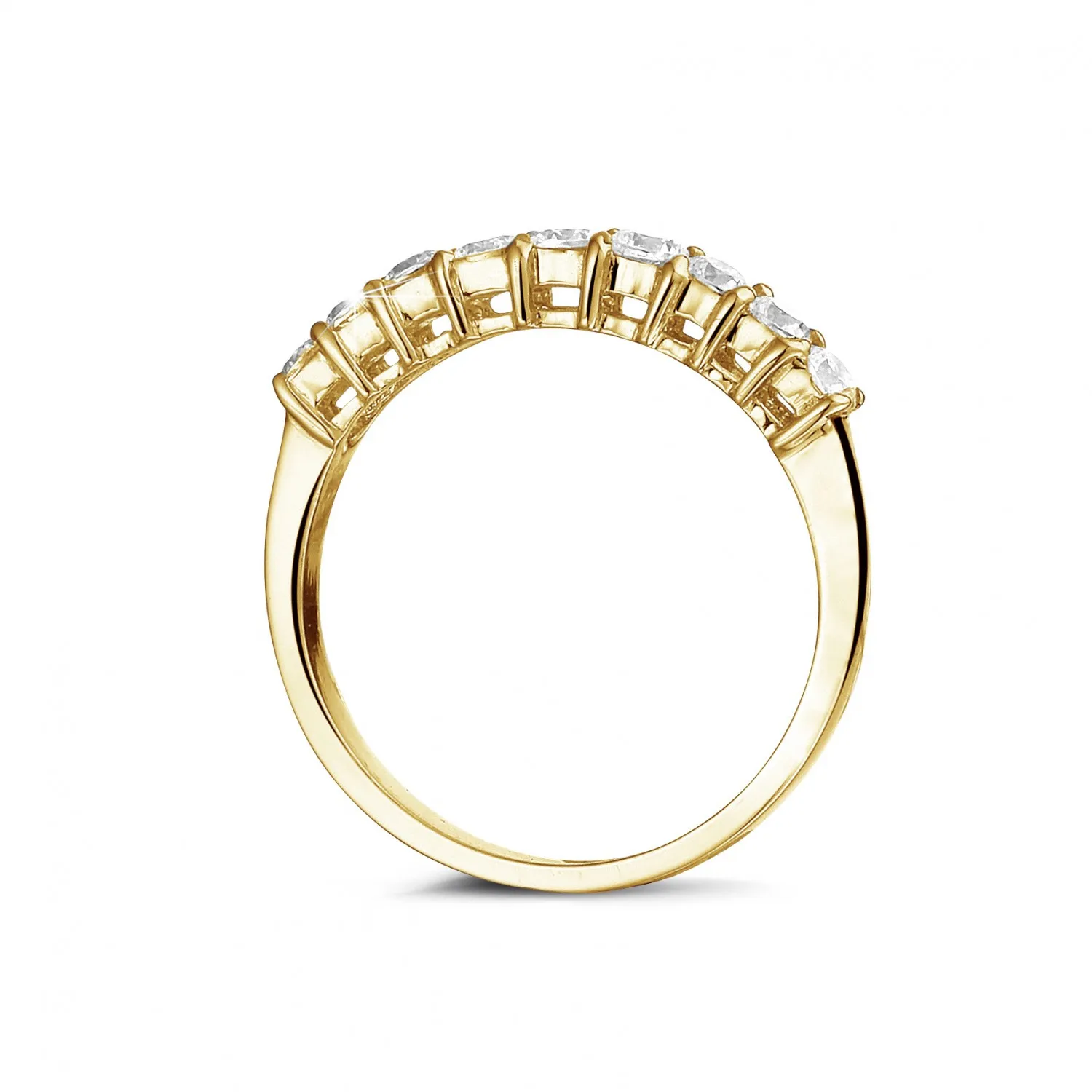 0.54 quilates alianza diamante en oro amarillo 