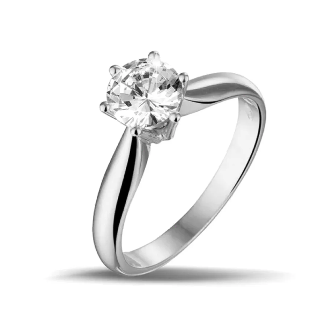 1.00 quilates anillo solitario diamante en platino 
