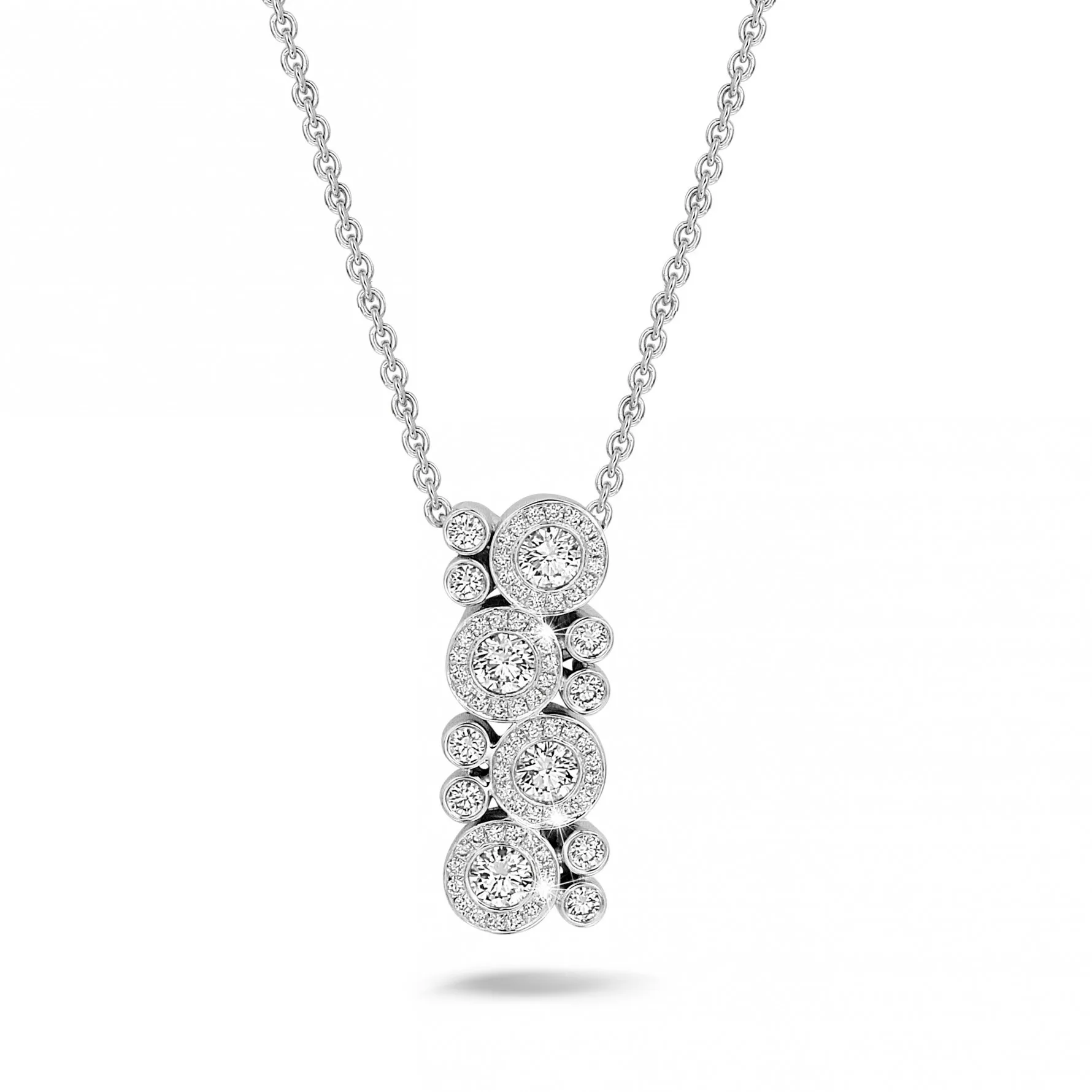 1.20 quilates gargantilla diamante en oro blanco 