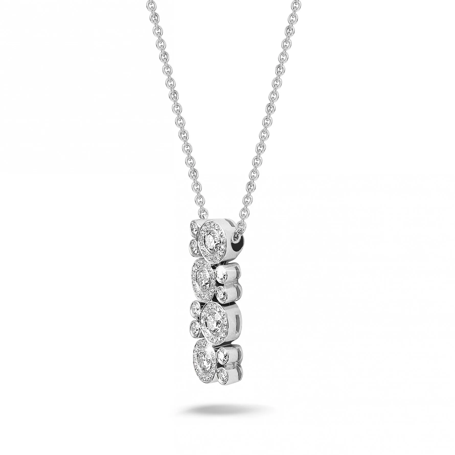 1.20 quilates gargantilla diamante en oro blanco 