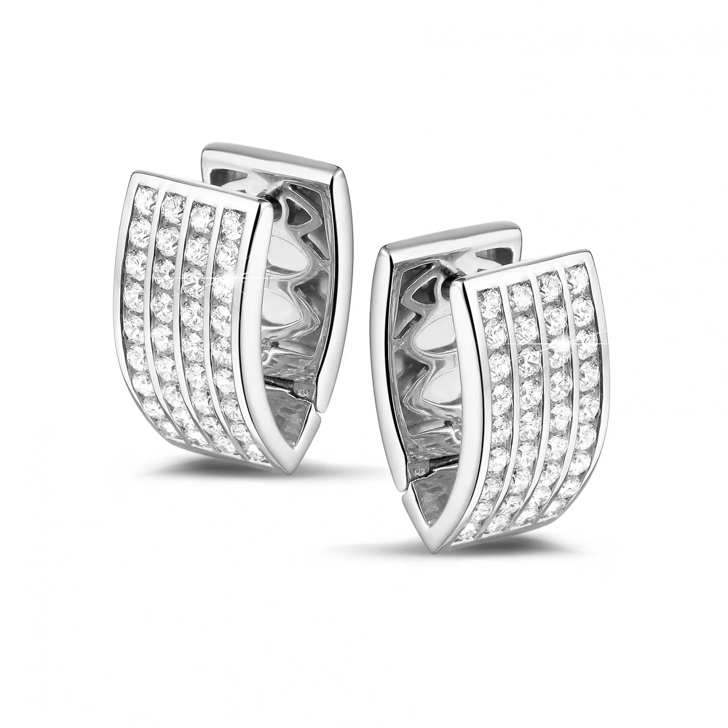 1.20 quilates pendientes diamantes en oro blanco 