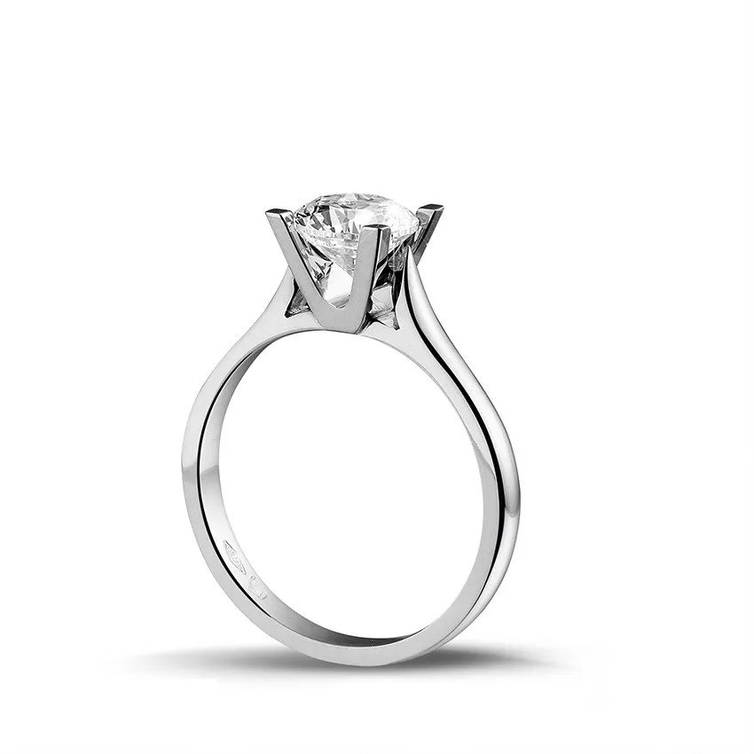 1.25 quilates anillo solitario diamante en platino 