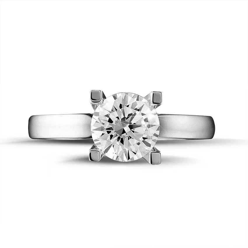 1.25 quilates anillo solitario diamante en platino 