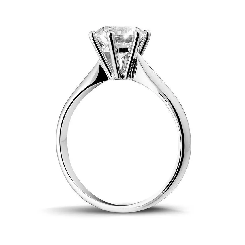 1.50 quilates anillo solitario diamante en platino 