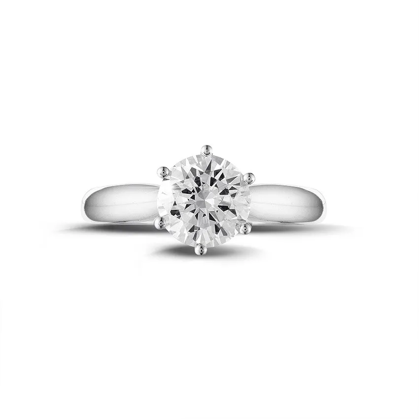 1.50 quilates anillo solitario diamante en platino 