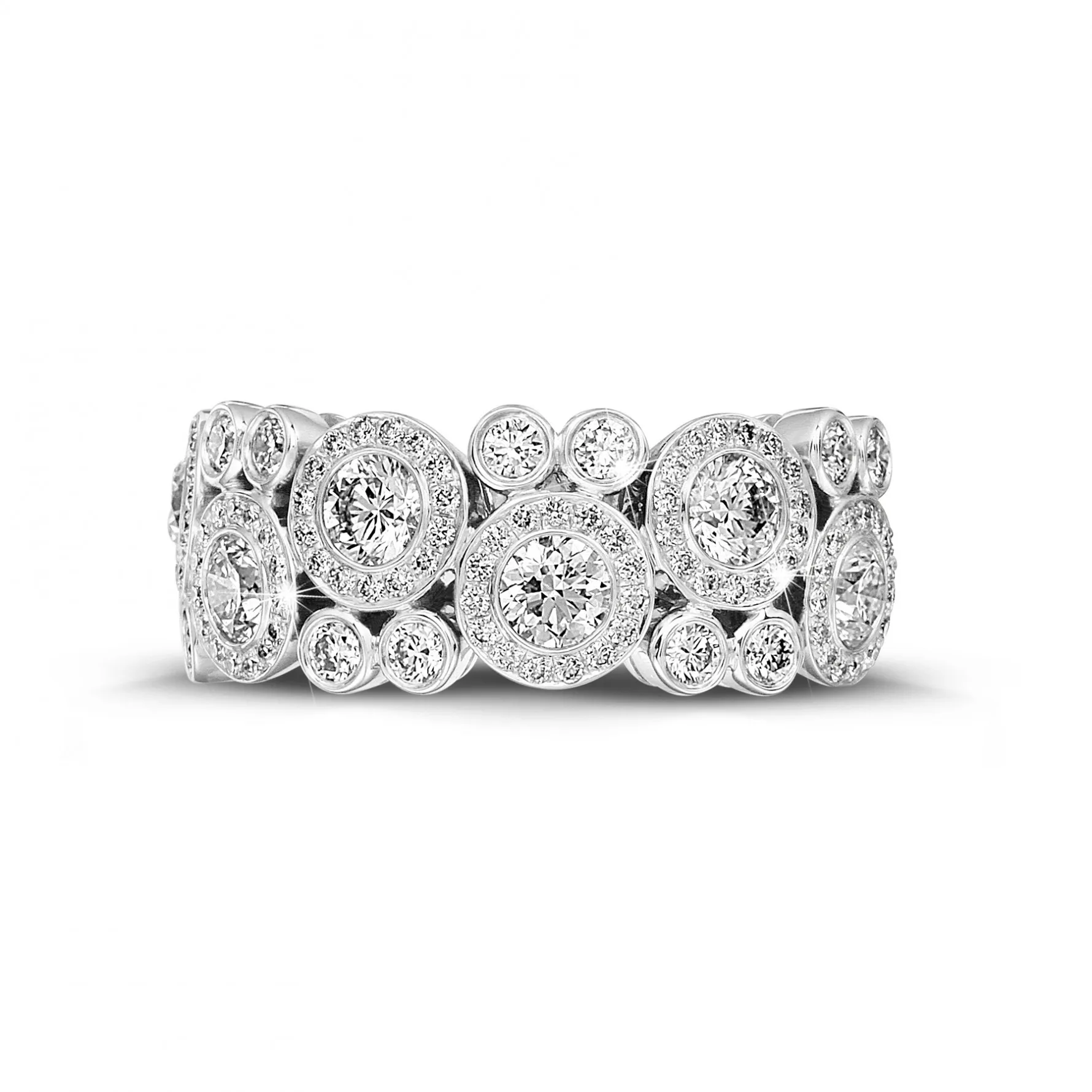 1.80 quilates anillo diamante en oro blanco 