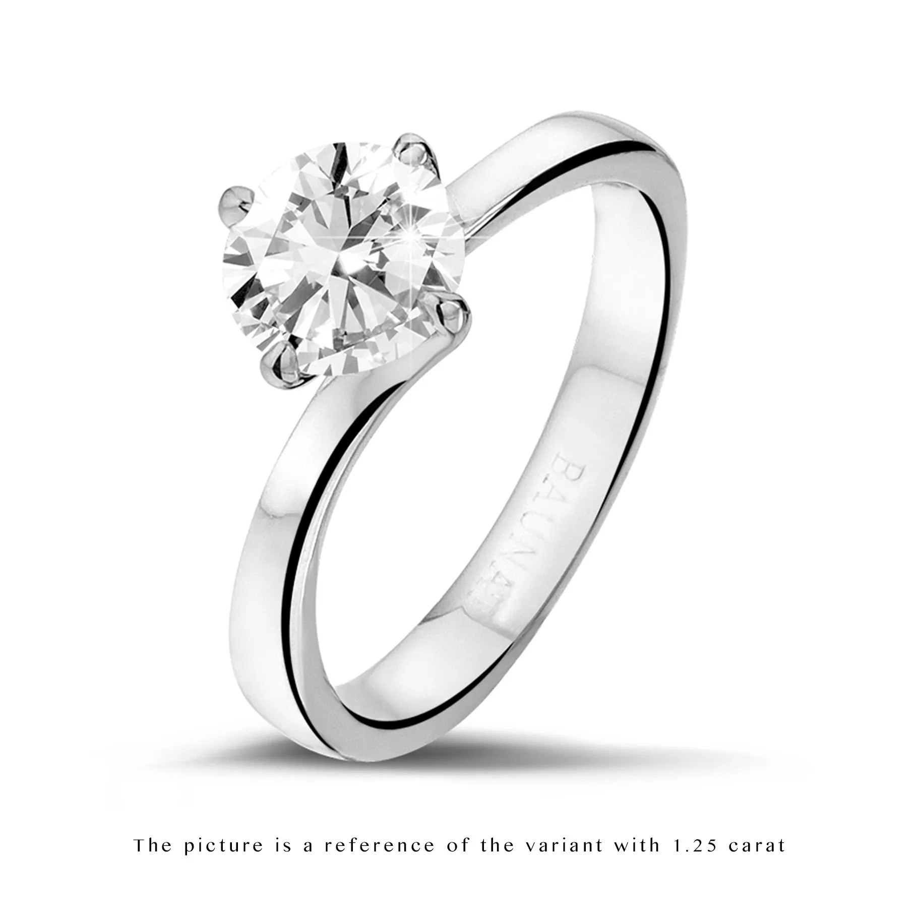 2.00 quilates anillo solitario diamante en platino 