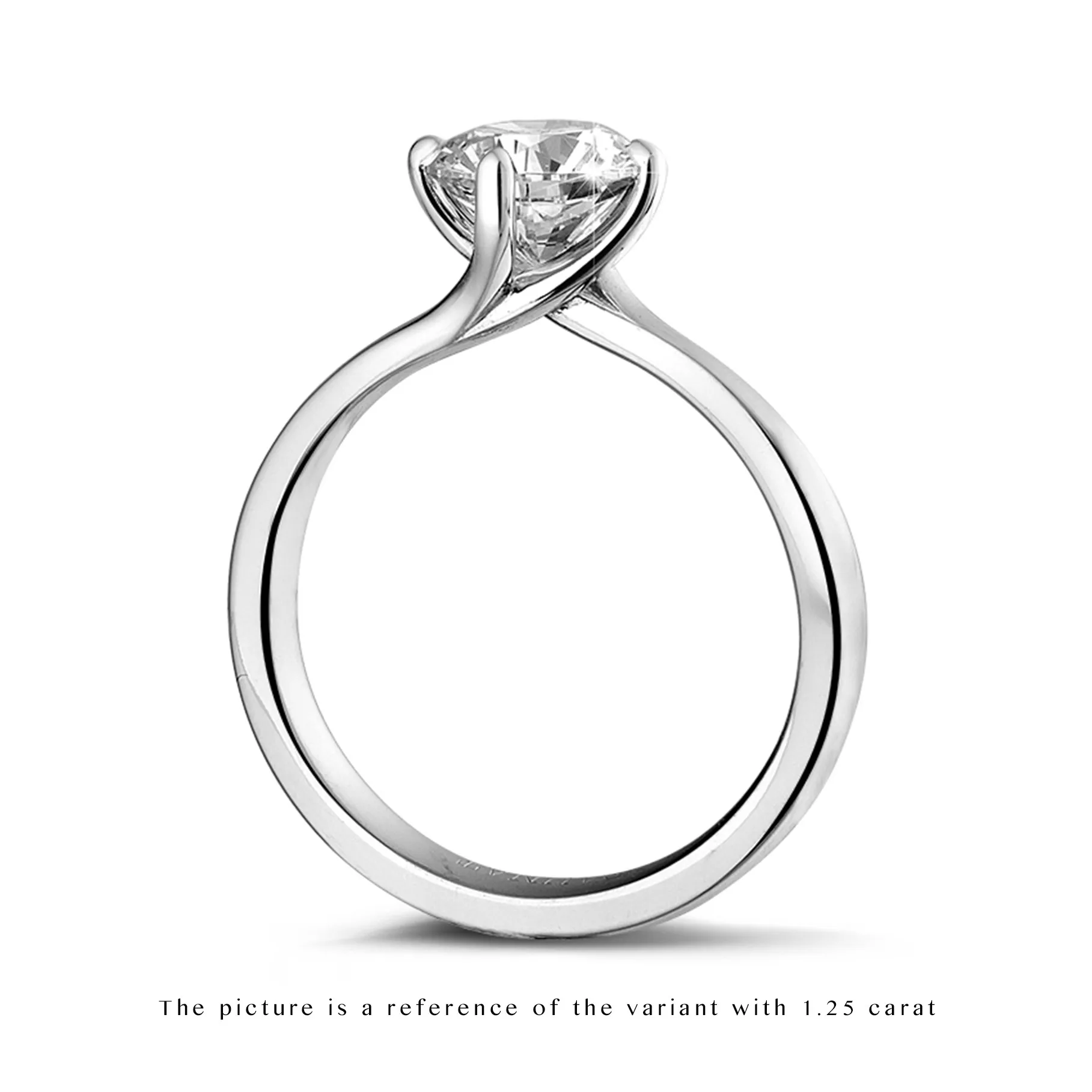 2.00 quilates anillo solitario diamante en platino 