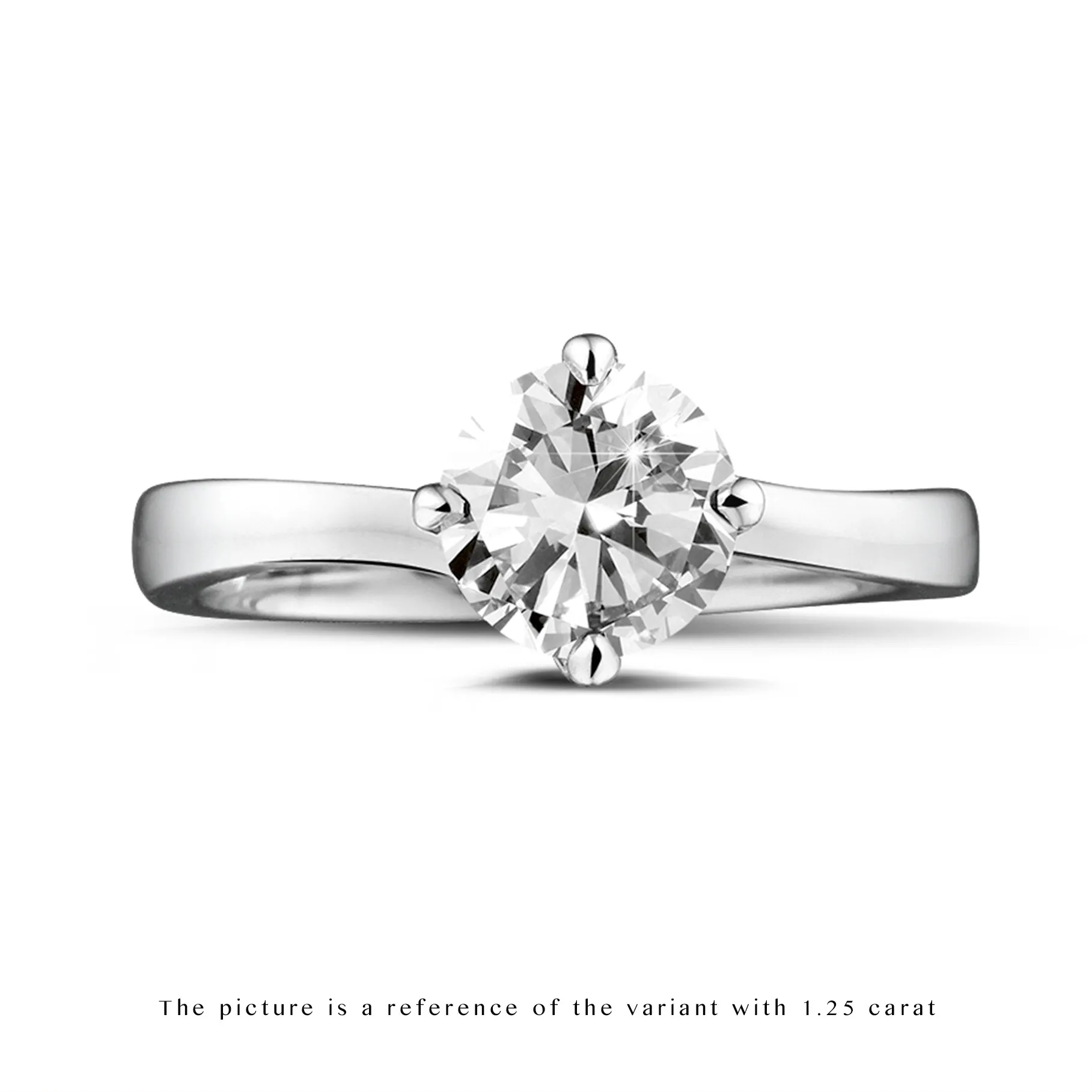 2.00 quilates anillo solitario diamante en platino 