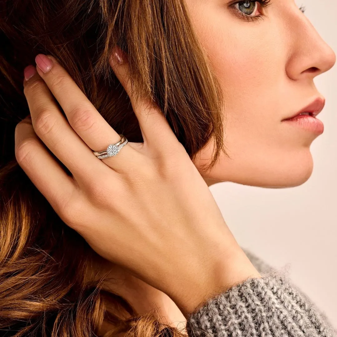 2.00 quilates anillo solitario diamante en platino 