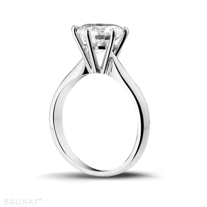 2.50 quilates anillo solitario diamante en platino 