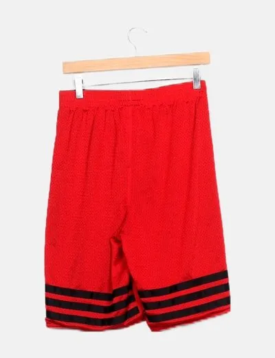 Adidas Pantalón rojo deportivo