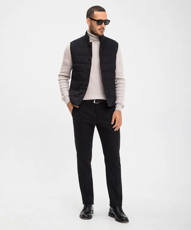 Agnona Black pants made of wool and cashmere