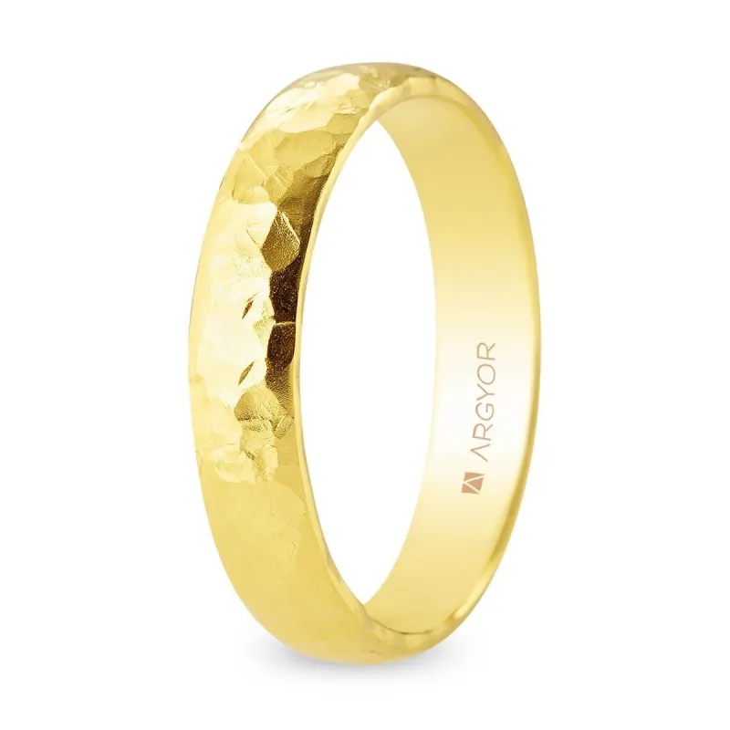 Alianza "Argyor" Martellato Fino Oro 18k 3.5mm (5135556)