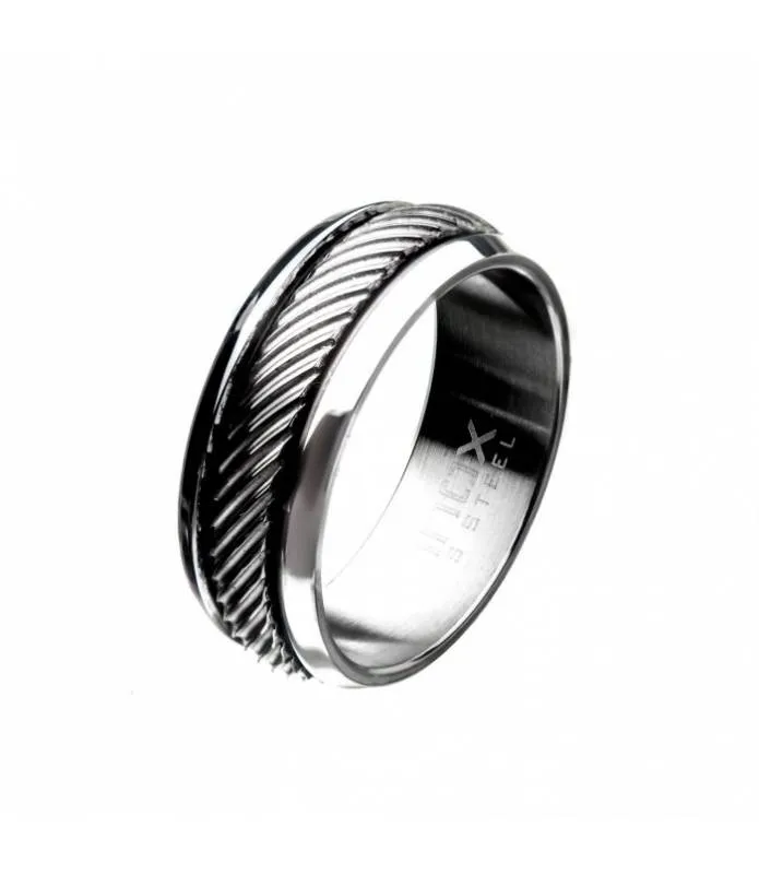 Anillo Acero Inoxidable Incrustaciones Acero Fundido INOX FR0006