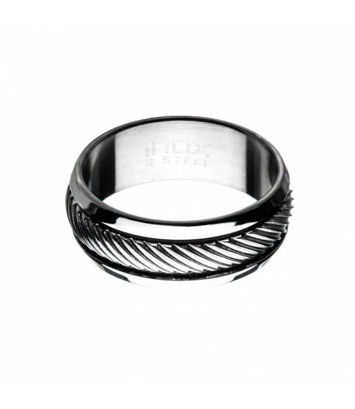 Anillo Acero Inoxidable Incrustaciones Acero Fundido INOX FR0006