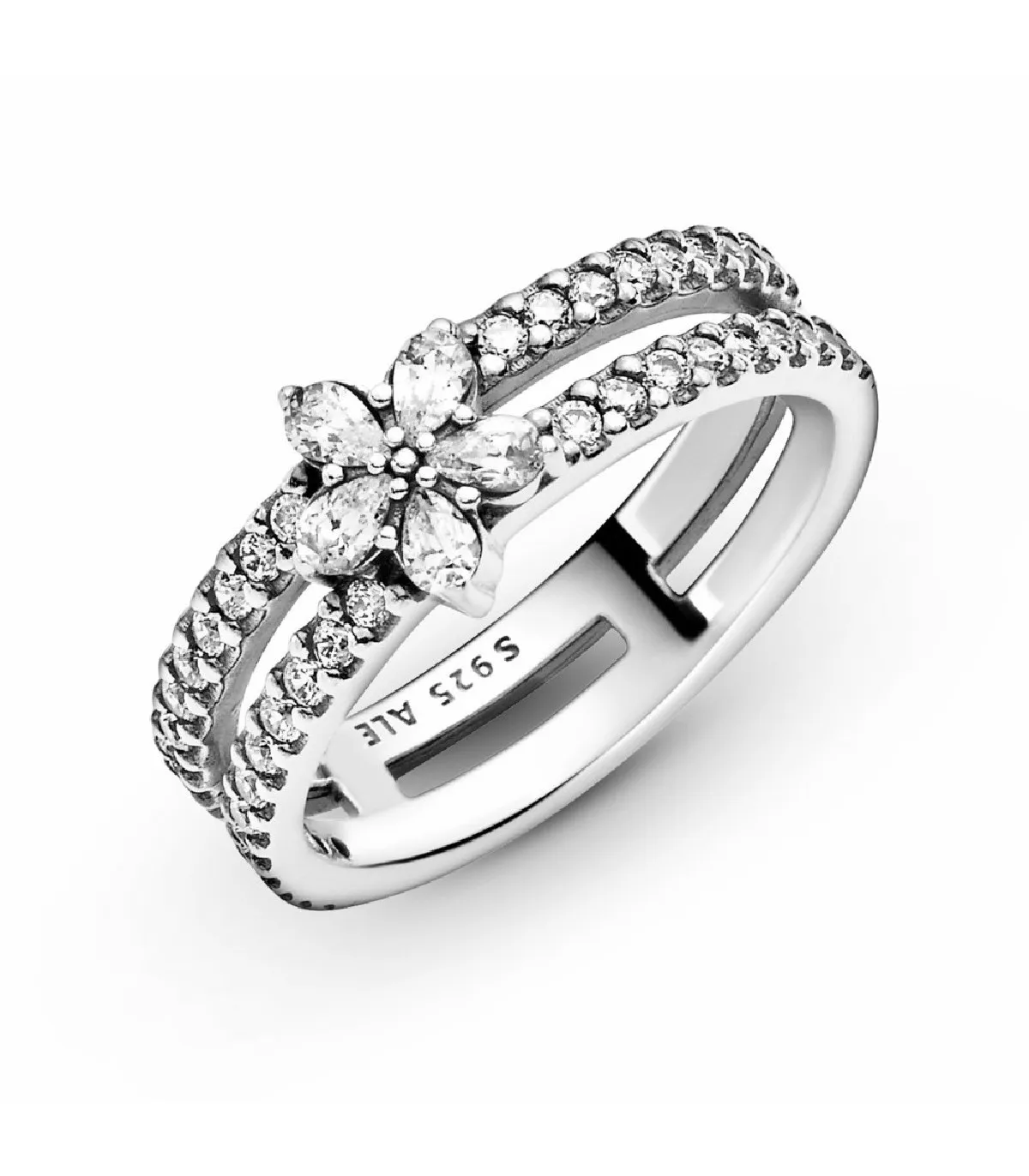 ANILLO PANDORA COPO DE NIEVE BRILLANTE DOBLE  199236C01