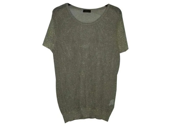 Autre Marque camiseta de malla dorada Dorado 