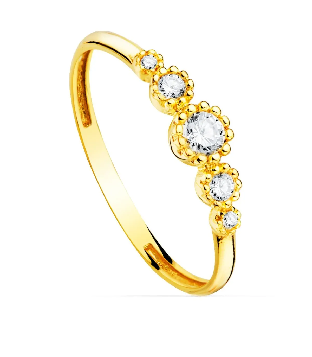 Bague Couronne Or jaune 18K