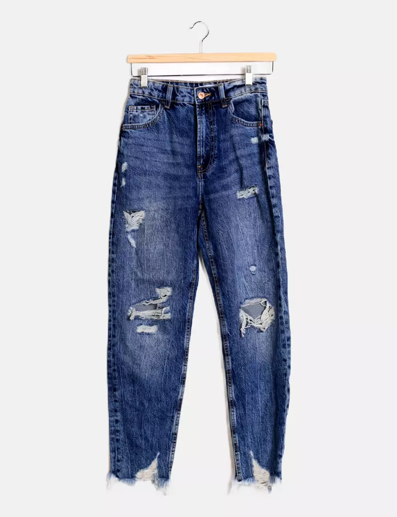 Bershka Pantalón azul denim