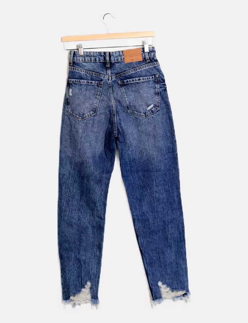Bershka Pantalón azul denim