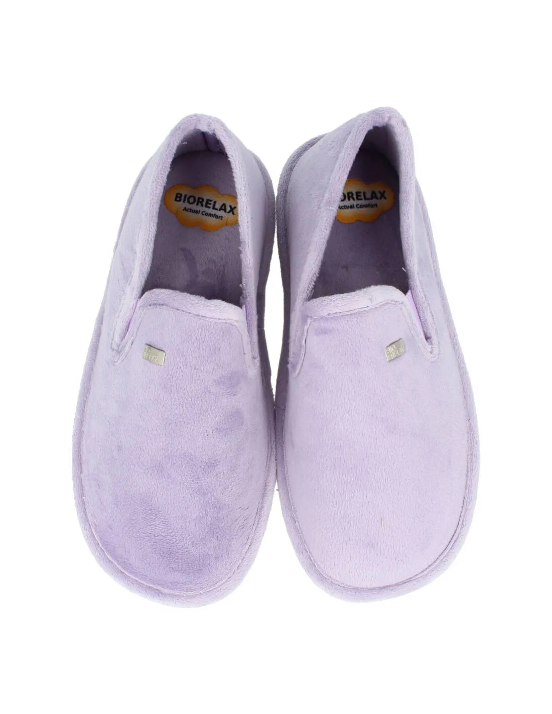 BIORELAX  ZAPATILLA CASA MUJER CERRADA LOGO LILA