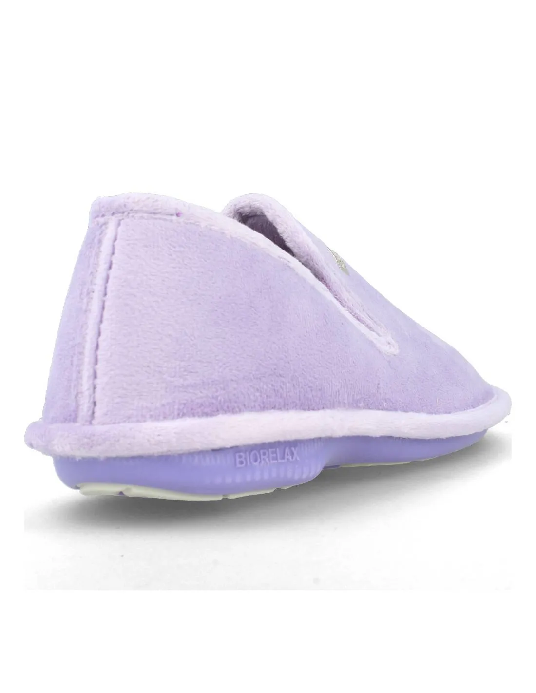 BIORELAX  ZAPATILLA CASA MUJER CERRADA LOGO LILA