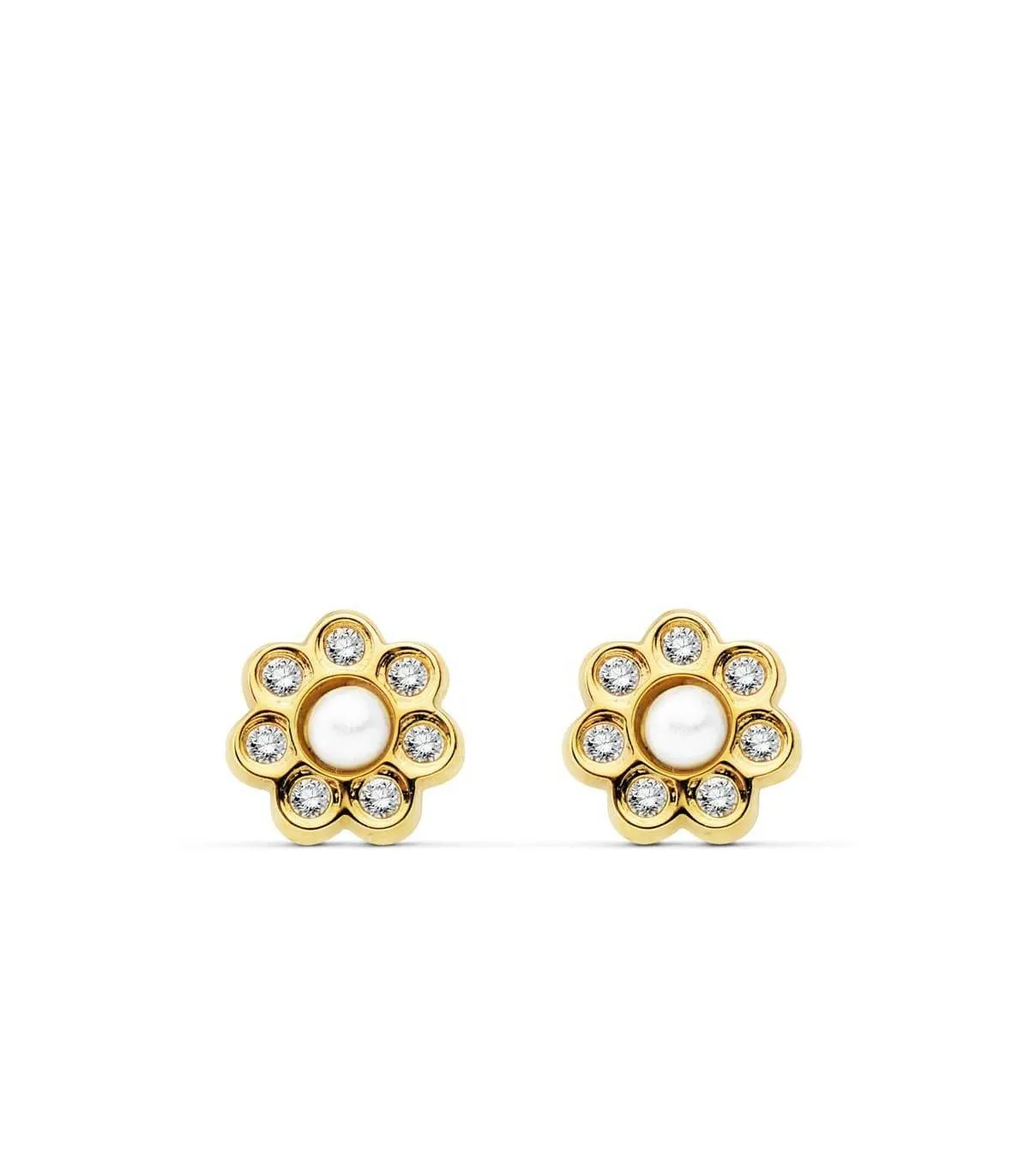 Boucles d'oreilles enfant or jaune 18k Begoña