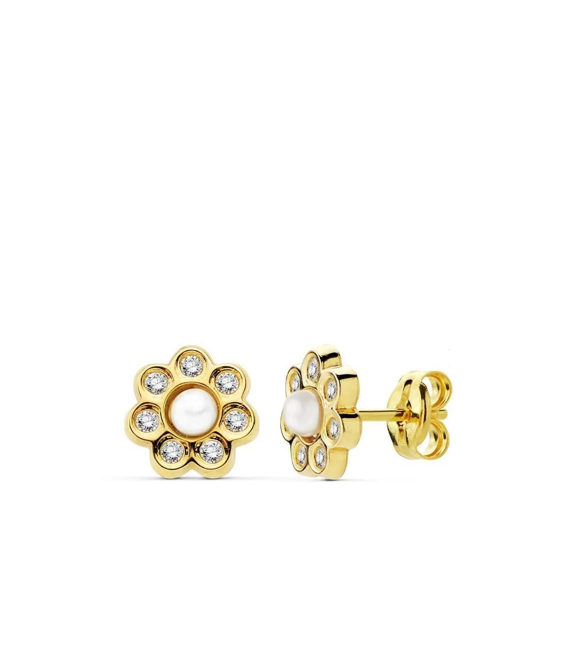 Boucles d'oreilles enfant or jaune 18k Begoña