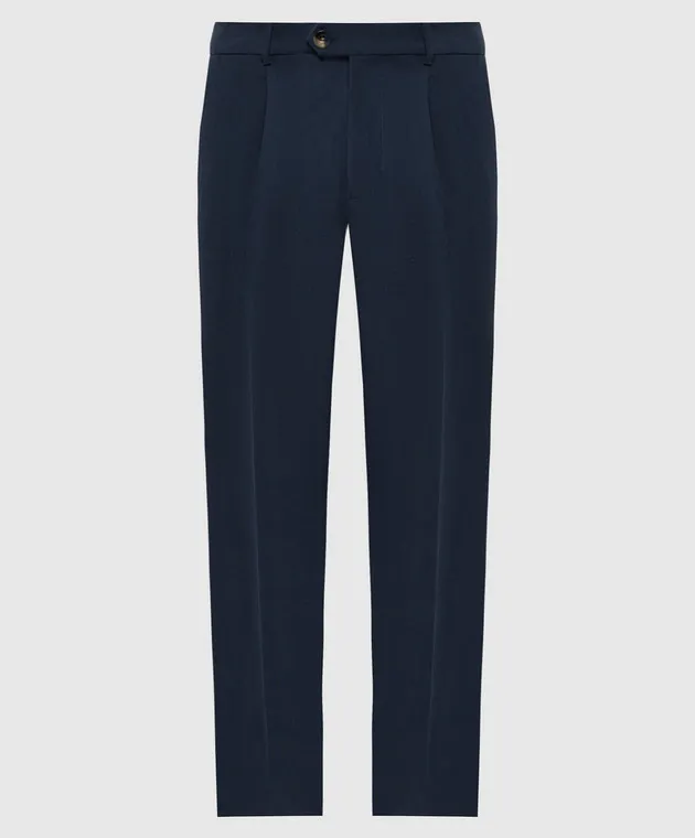 Brunello Cucinelli Blue linen pants