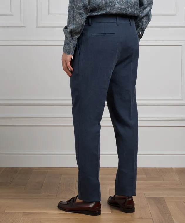 Brunello Cucinelli Blue linen pants