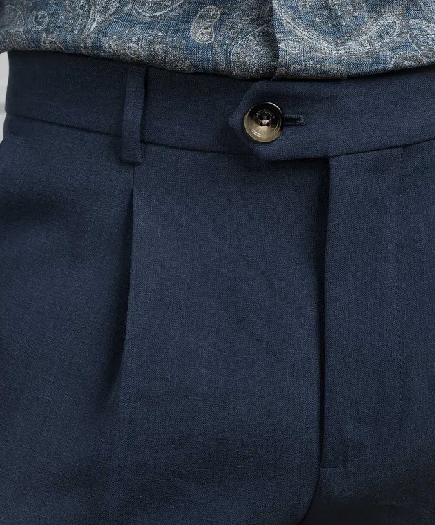 Brunello Cucinelli Blue linen pants