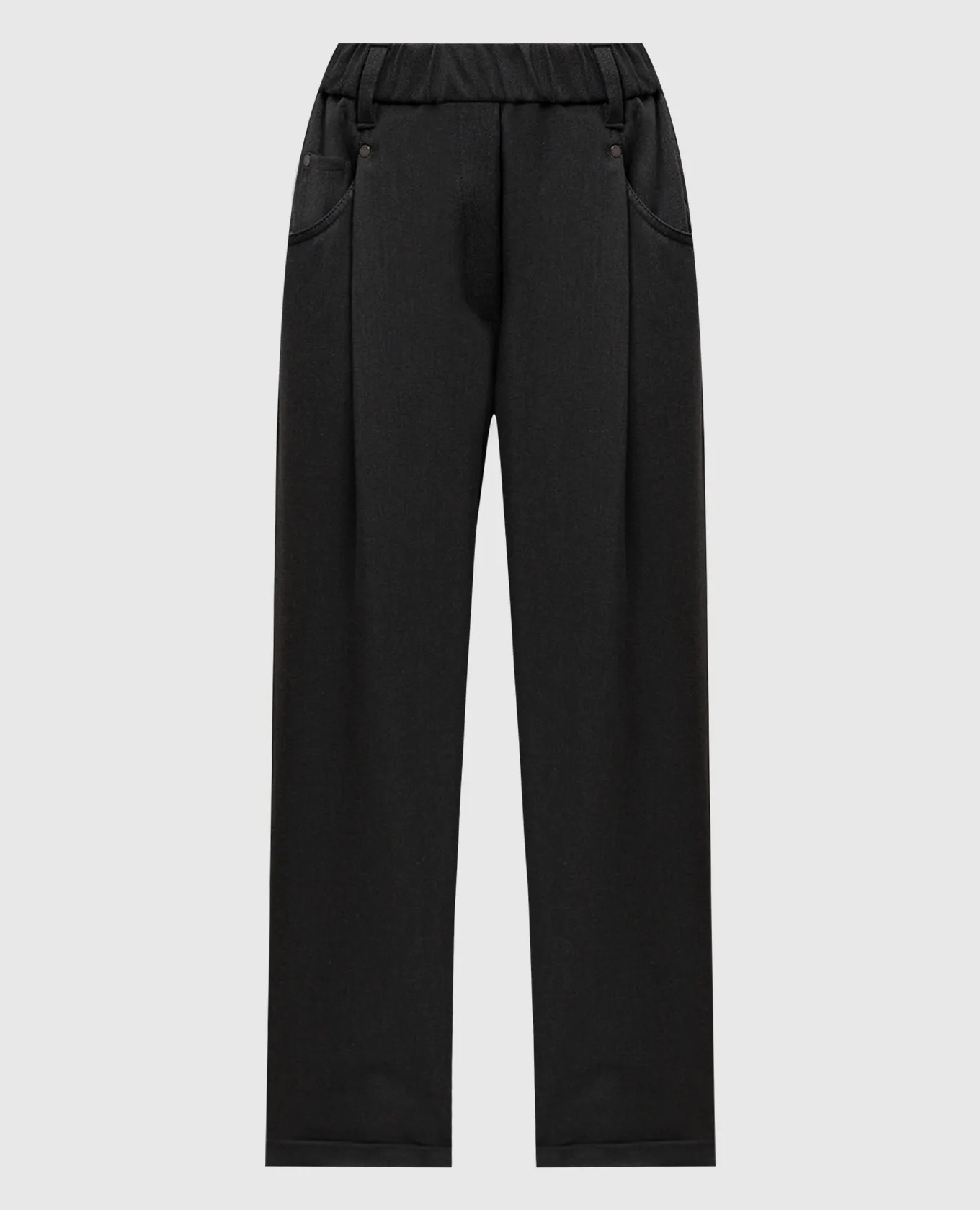 Brunello Cucinelli Gray pants with monil chain