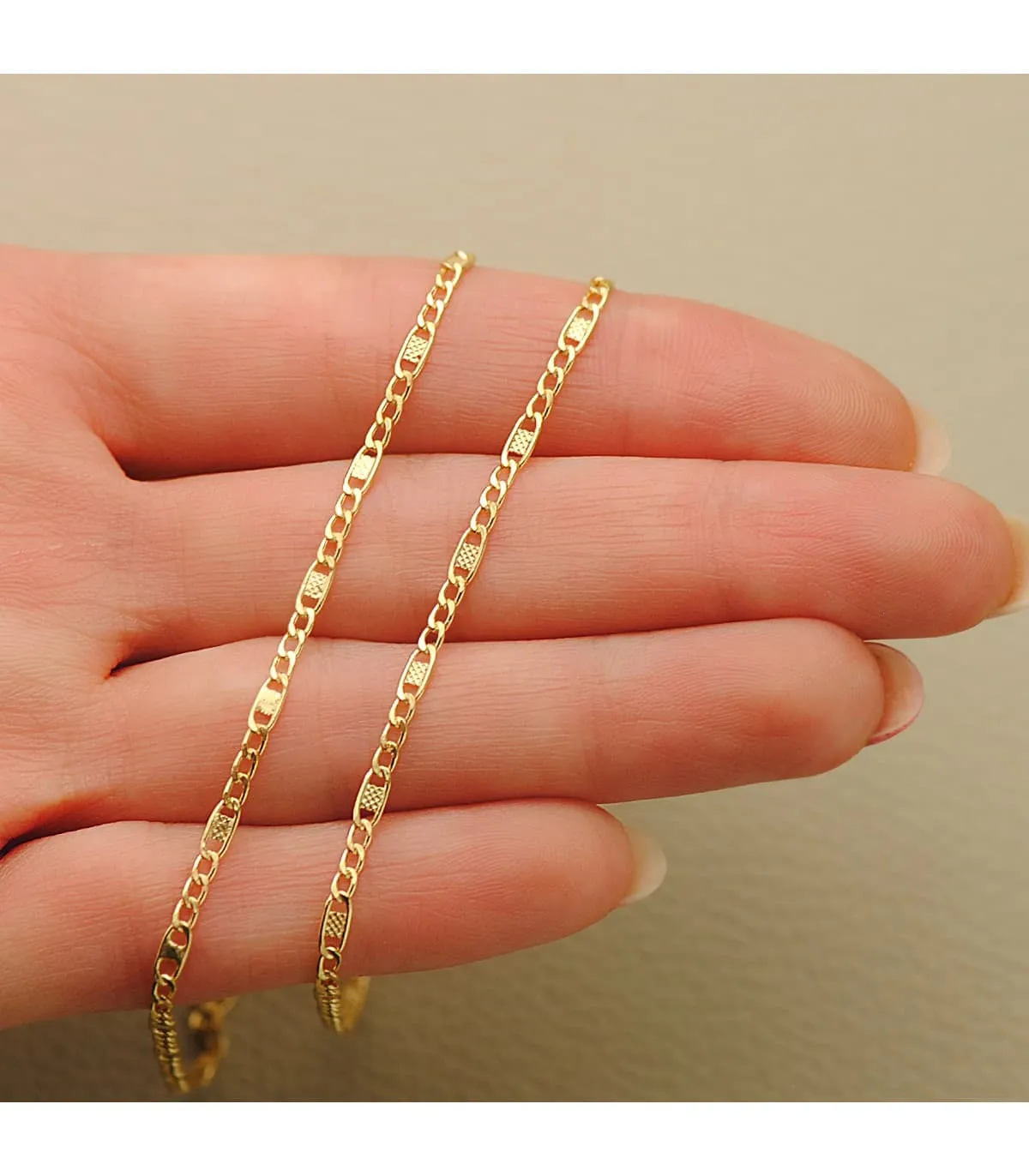 Cadena Ancla 3x1 Oro 18 K 50 cm 2 mm