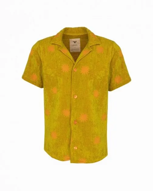 Camisa de manga corta de tela de rizo en algodón OAS Sunny Forest Verde