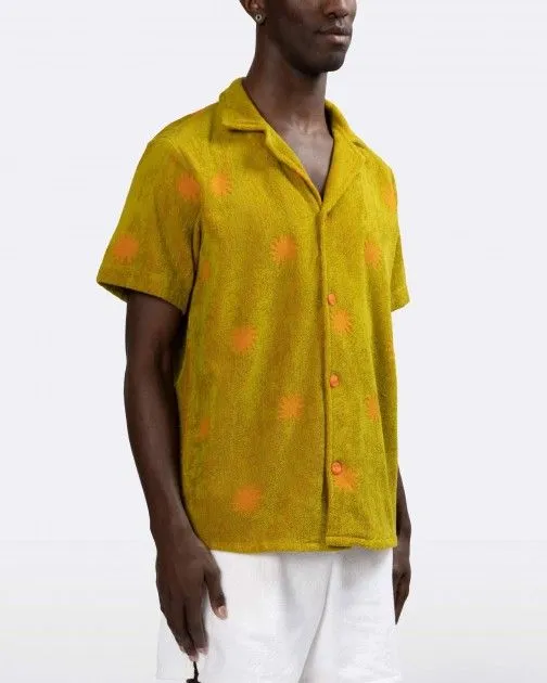 Camisa de manga corta de tela de rizo en algodón OAS Sunny Forest Verde