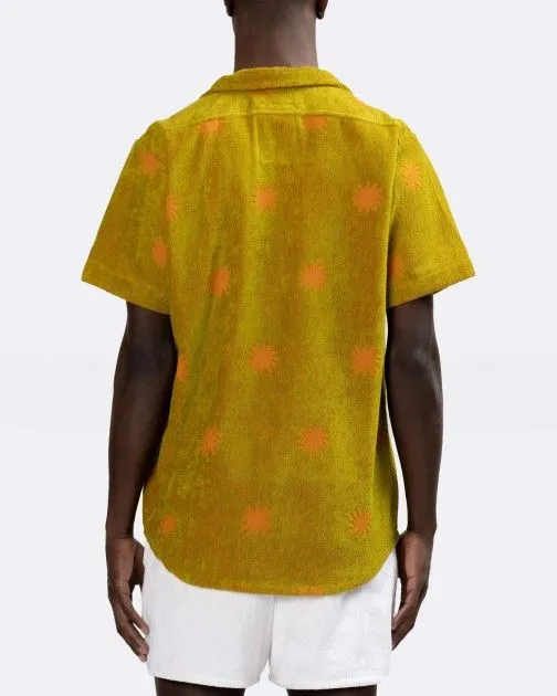 Camisa de manga corta de tela de rizo en algodón OAS Sunny Forest Verde