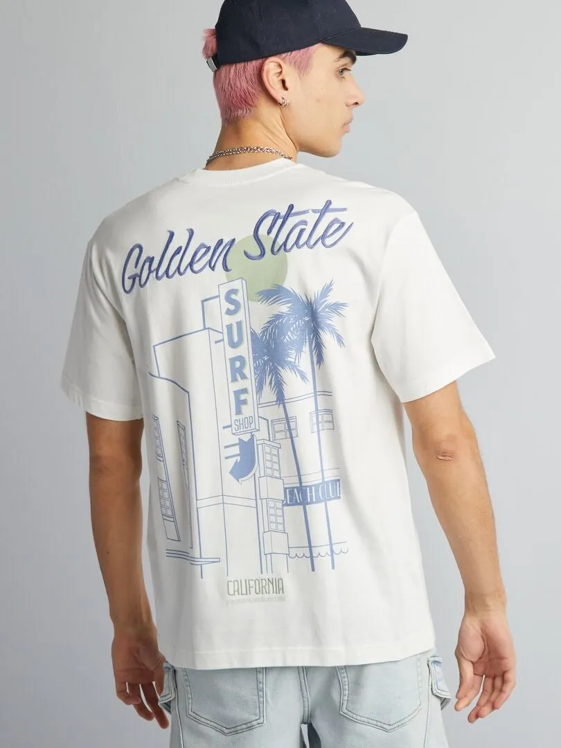 CAMISETA CON BORDADO  BLANCO