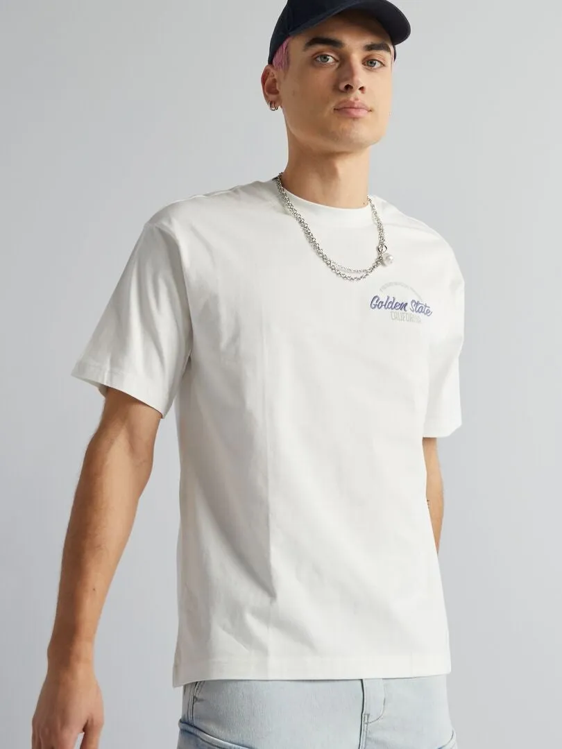 CAMISETA CON BORDADO  BLANCO
