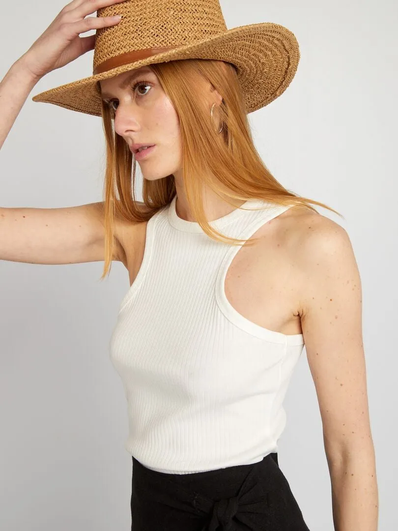 CAMISETA CON SISAS AMERICANAS  BLANCO