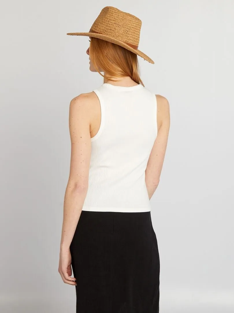 CAMISETA CON SISAS AMERICANAS  BLANCO