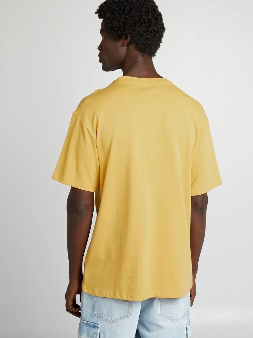 CAMISETA DE ALGODóN LISA  AMARILLO