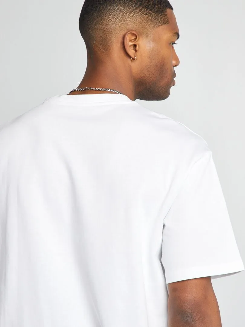 CAMISETA DE ALGODóN LISA  BLANCO