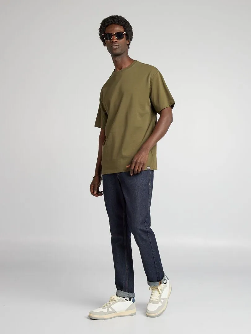 CAMISETA DE ALGODóN LISA  KAKI