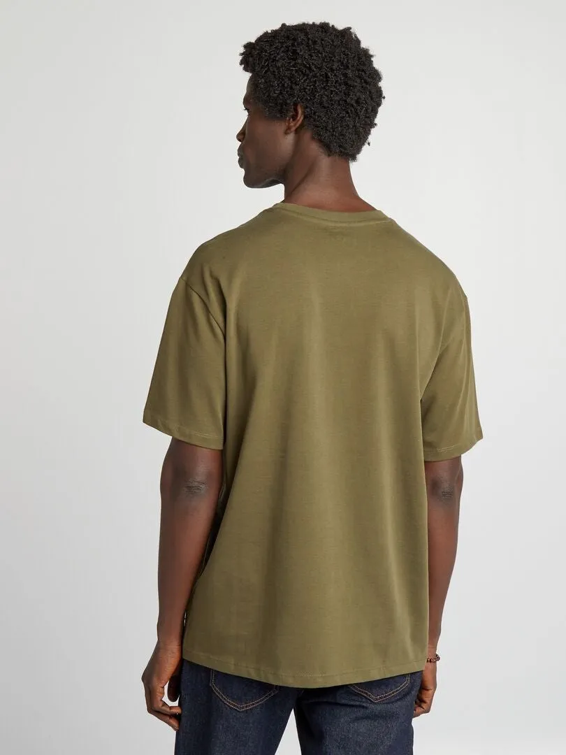 CAMISETA DE ALGODóN LISA  KAKI