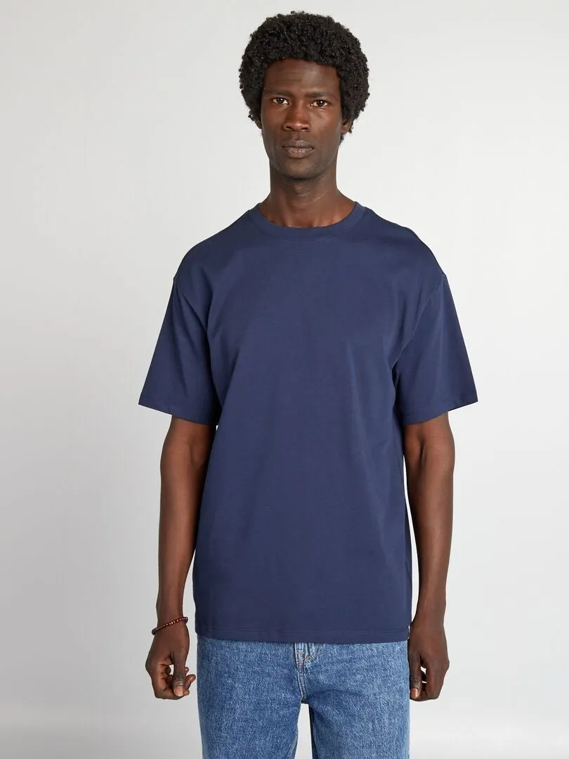 CAMISETA DE ALGODóN LISA  NEGRO
