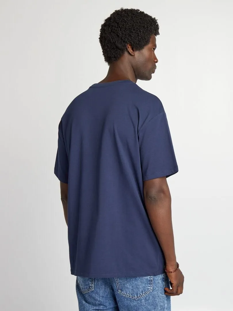 CAMISETA DE ALGODóN LISA  NEGRO
